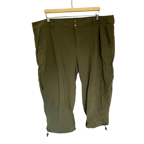 Columbia camo green cropped pants omni-shield advanced repellancy women's 20W - Picture 1 of 10